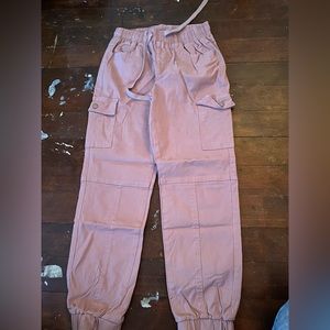 Pink cargo pants